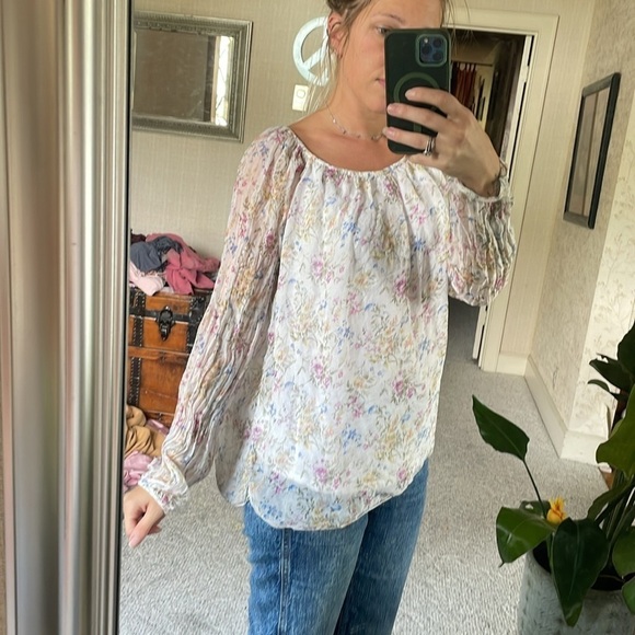 Vintage Viola Borghi Floral Pure Silk Top - Picture 16 of 16